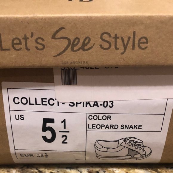 Women's Leopard Snake Tennis Shoe - Picture 3 of 6